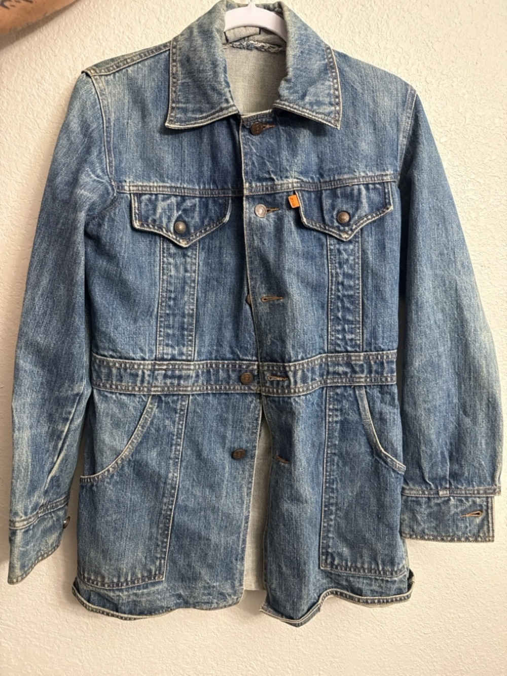 Levi’s Denim Utility Jacket Peplum Fit Vintage Wash Size Small (No Tag)